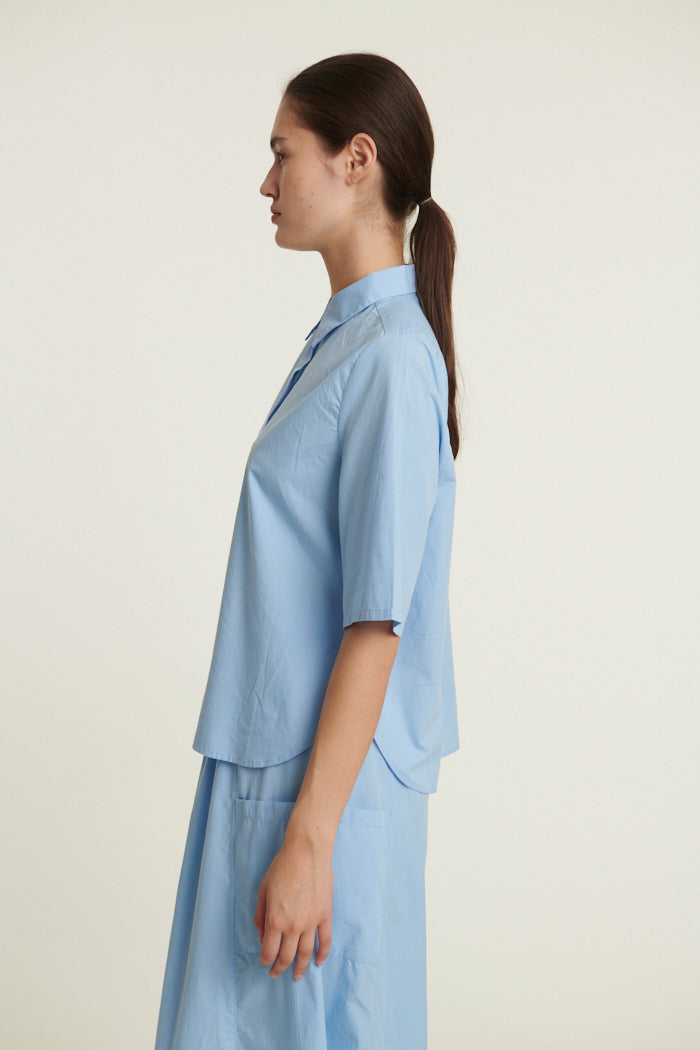 Basic Apparel Silje SS Shirt Skjorter 772 Frozen fjord